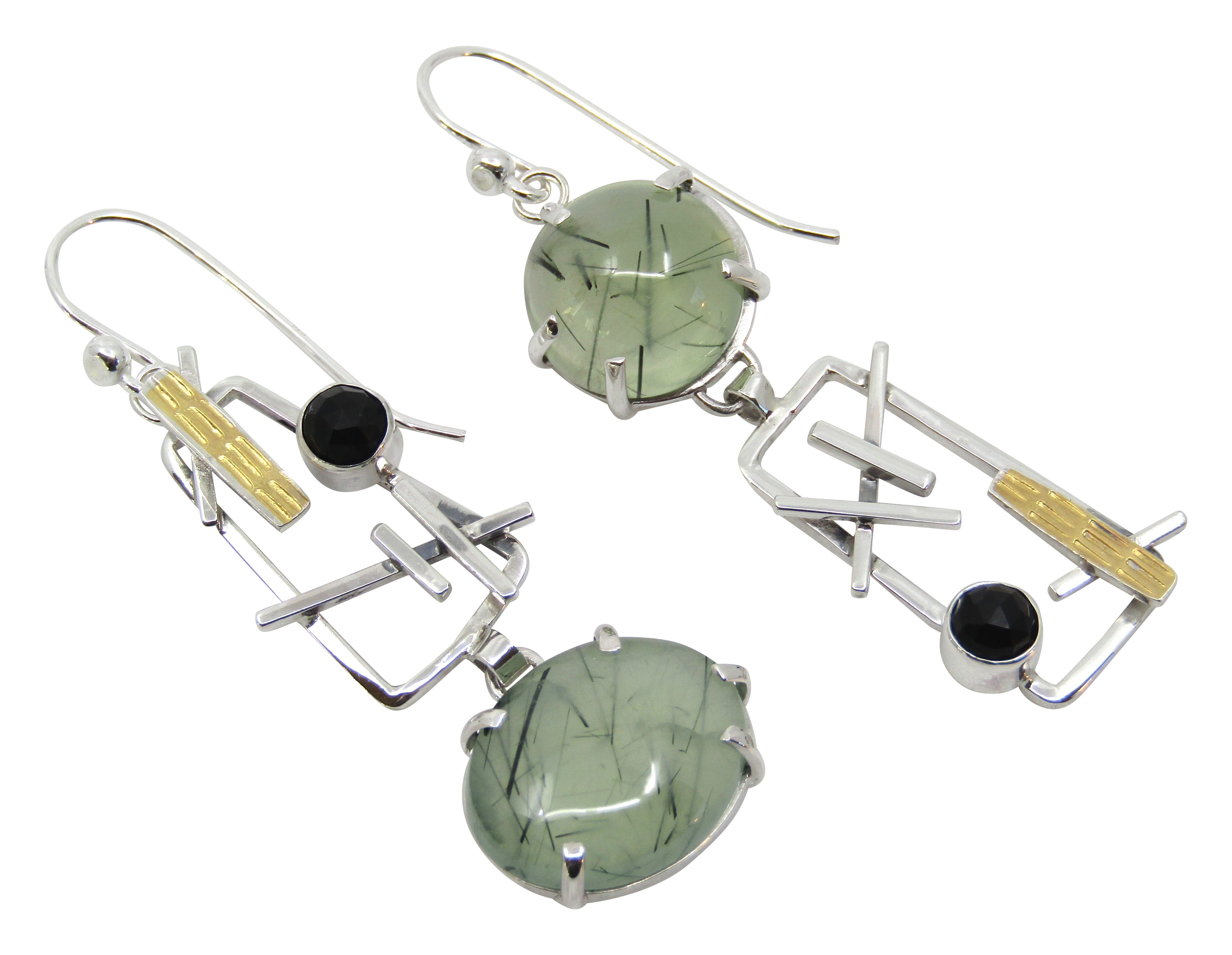 Prehnite Earrings -Asym.