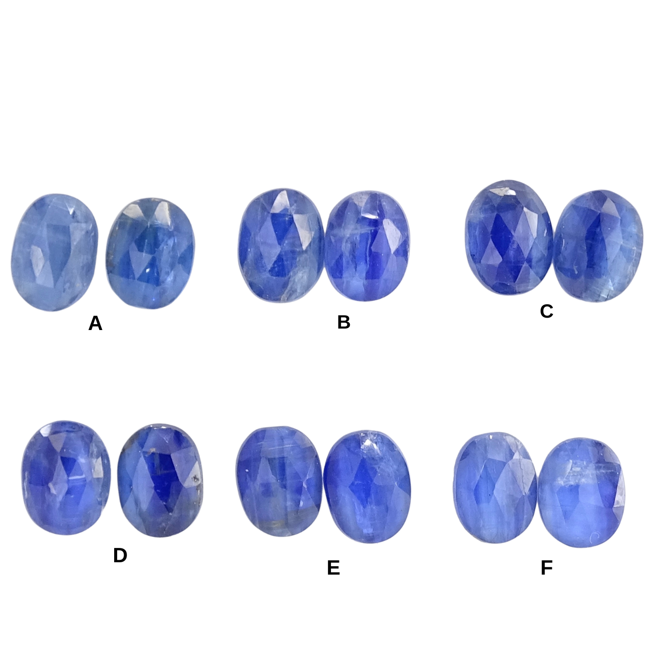 Kyanite Rose-cut Pairs