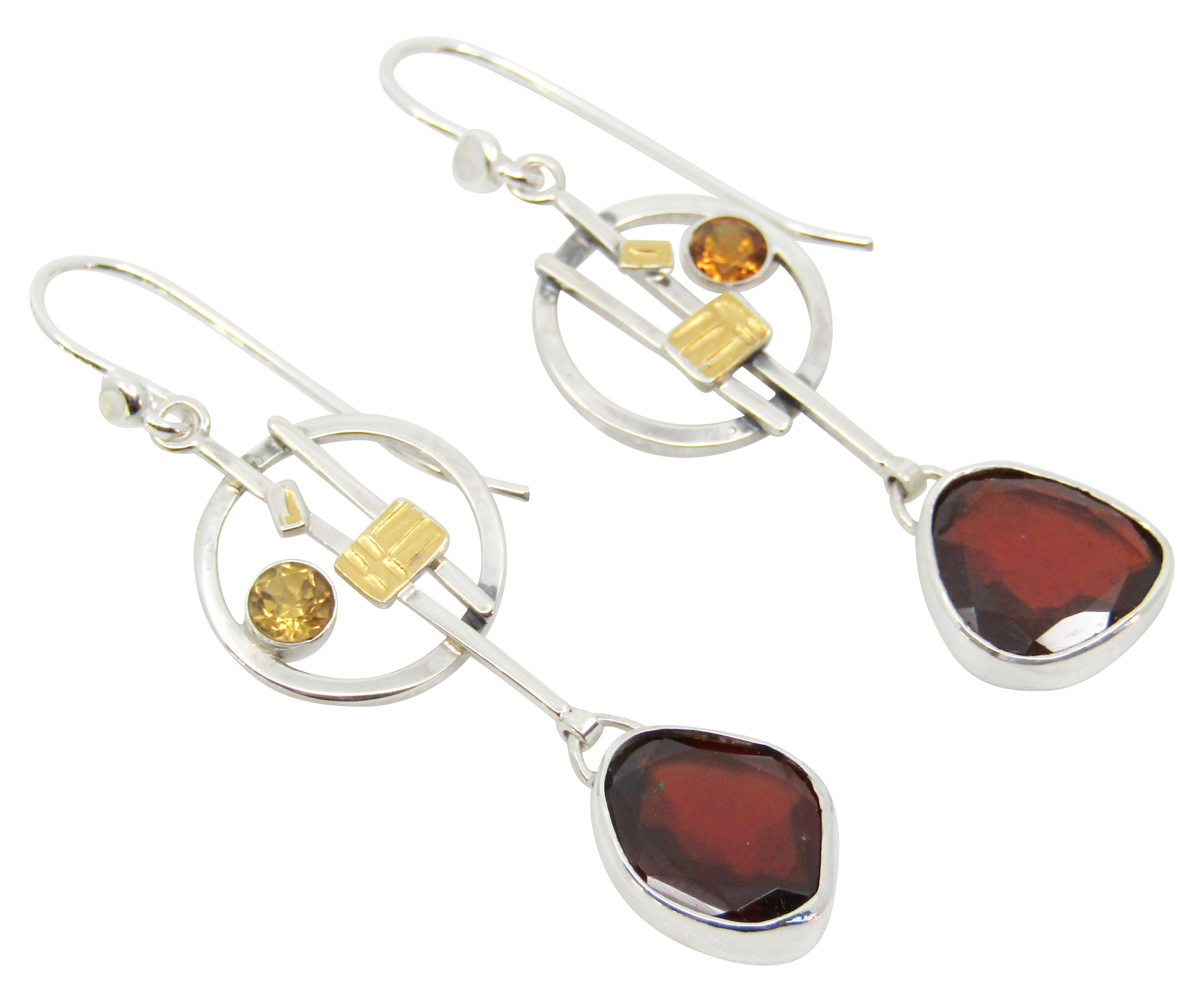 Hessonite Garnet Earrings
