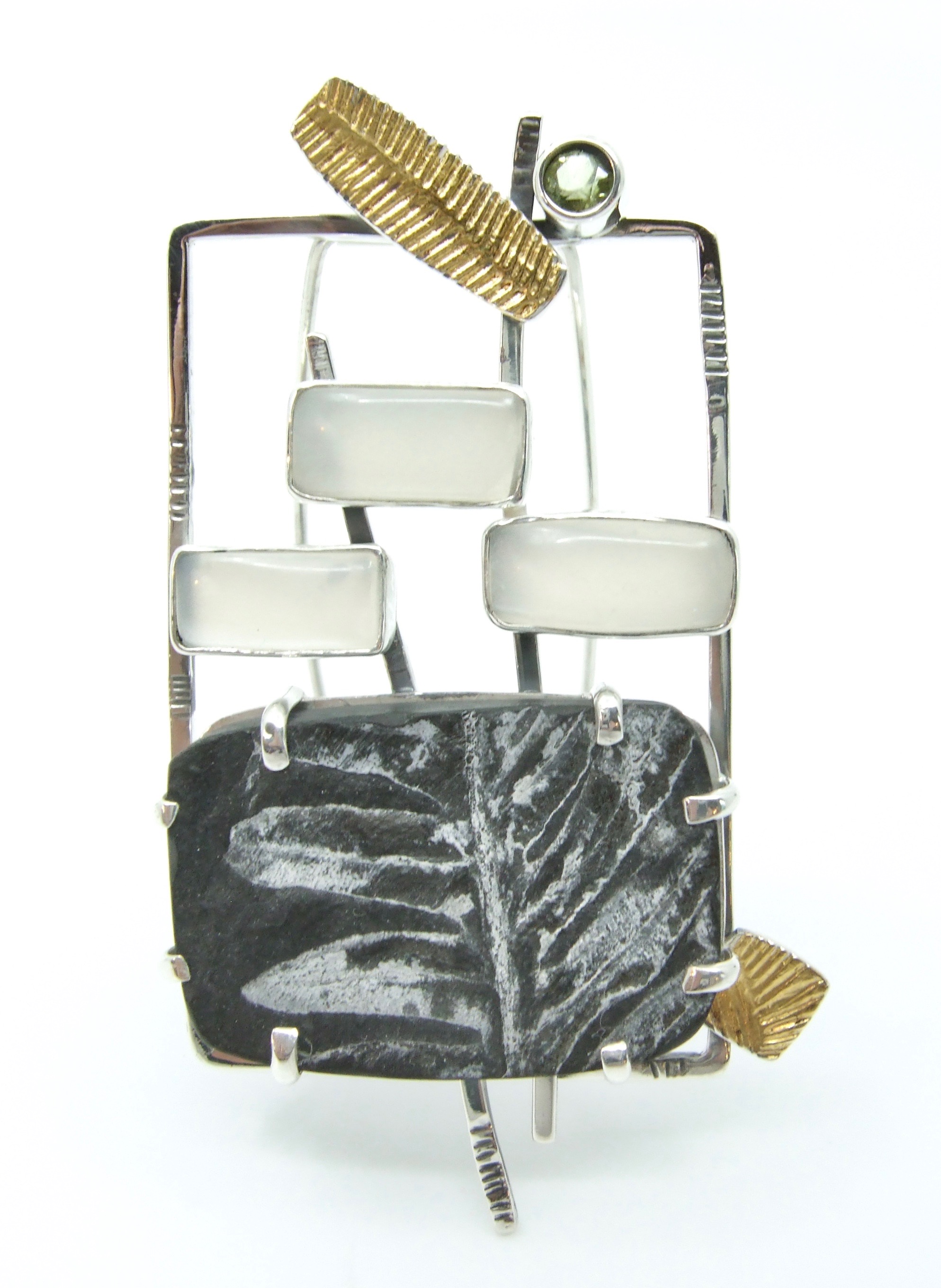 Fossil Fern Brooch