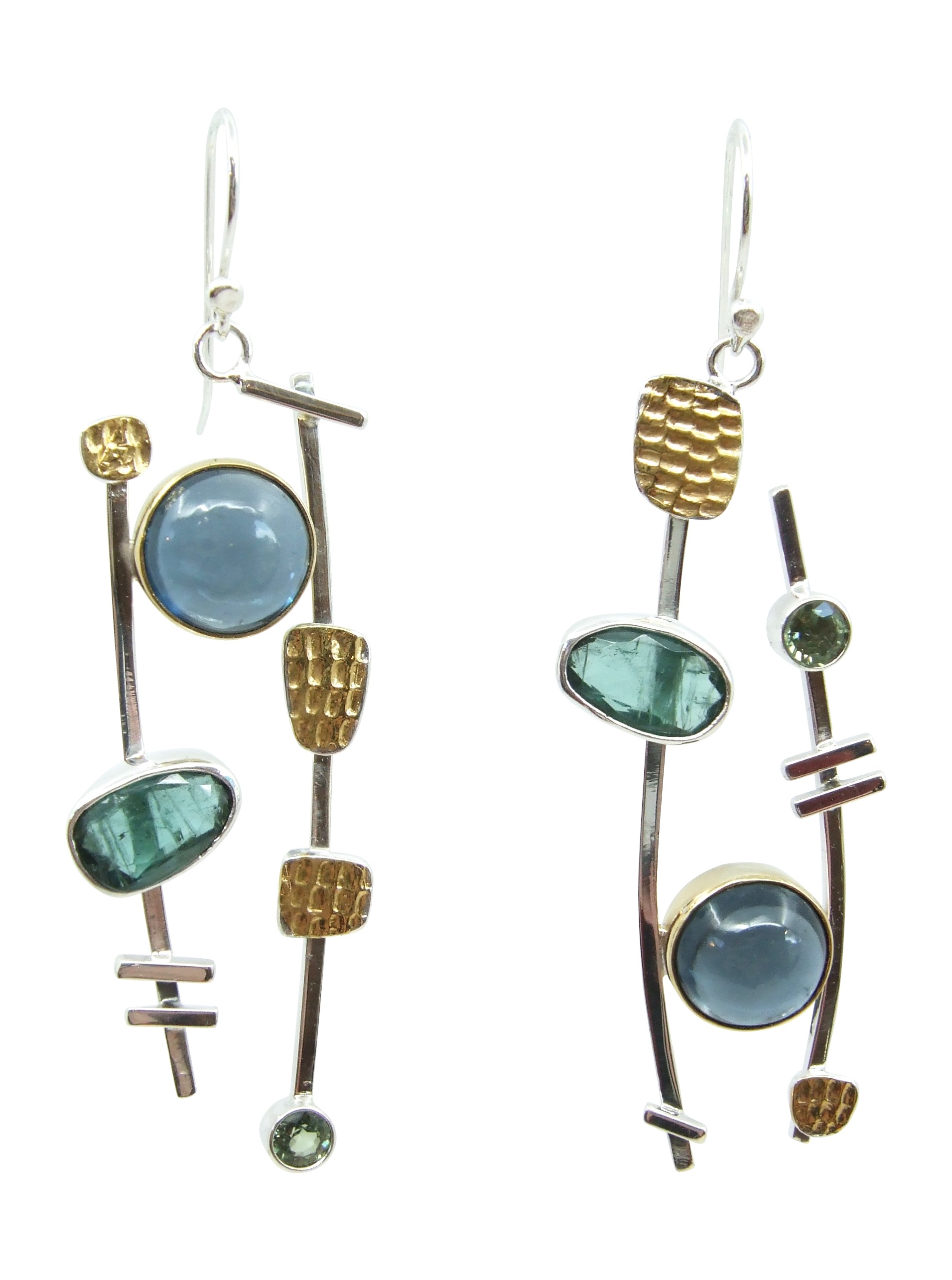 topaz & Tourmaline Earrings
