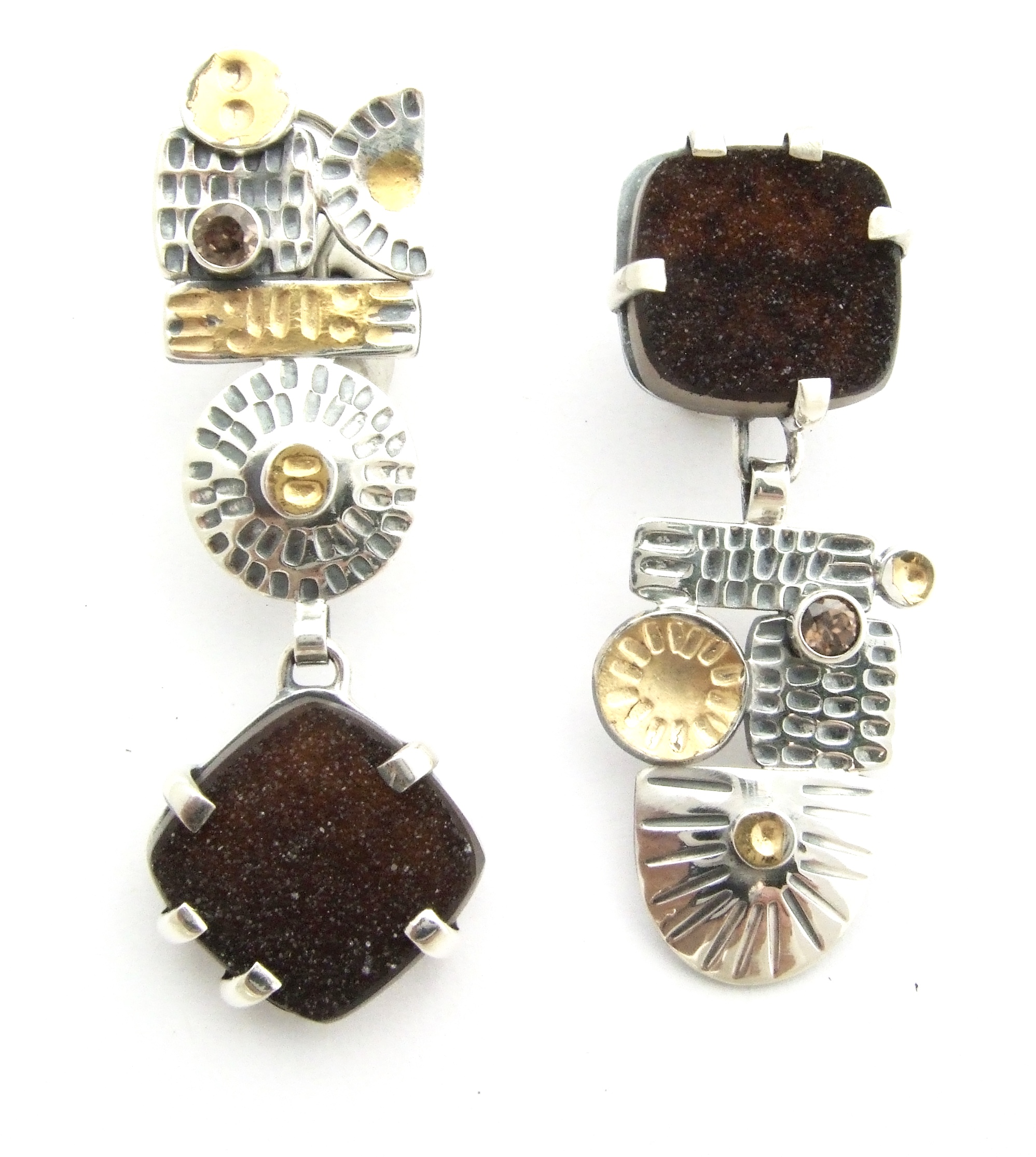 Chocolate Druzy Earrings