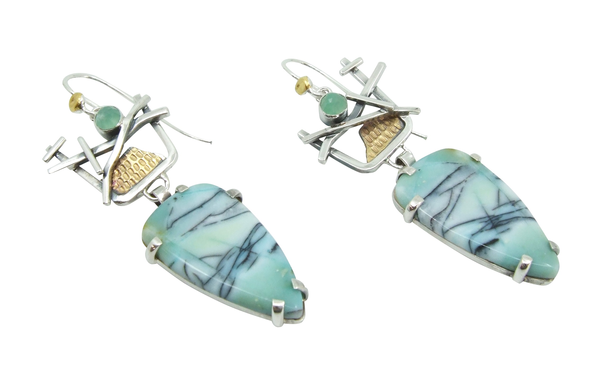 Opalized Petrified Wood Earrings