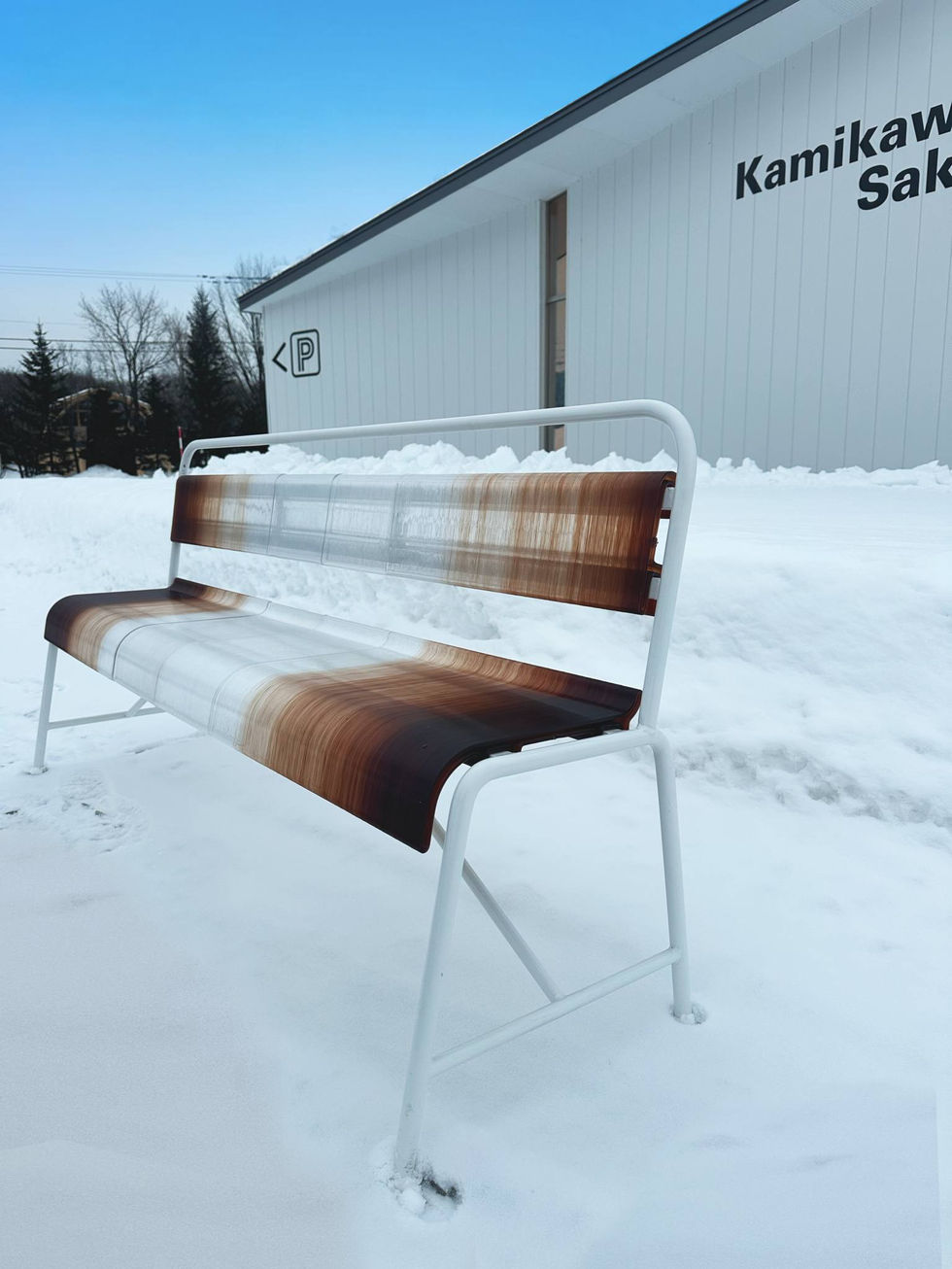 Completed sake lees bench