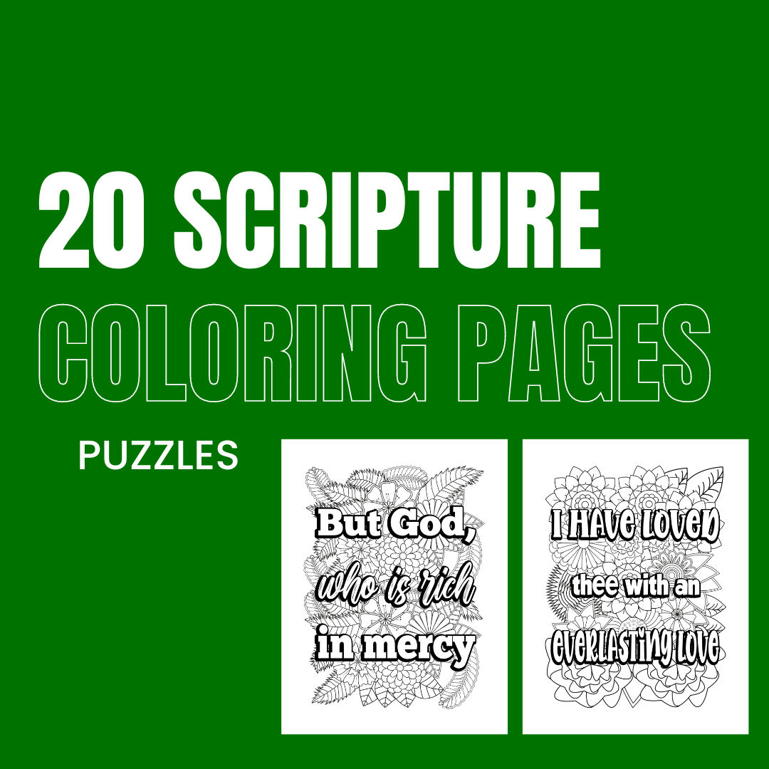DIGITAL - 20 Scripture Coloring Pages