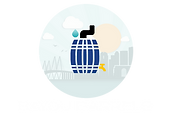 Bayou Barrels Logo, vertical light