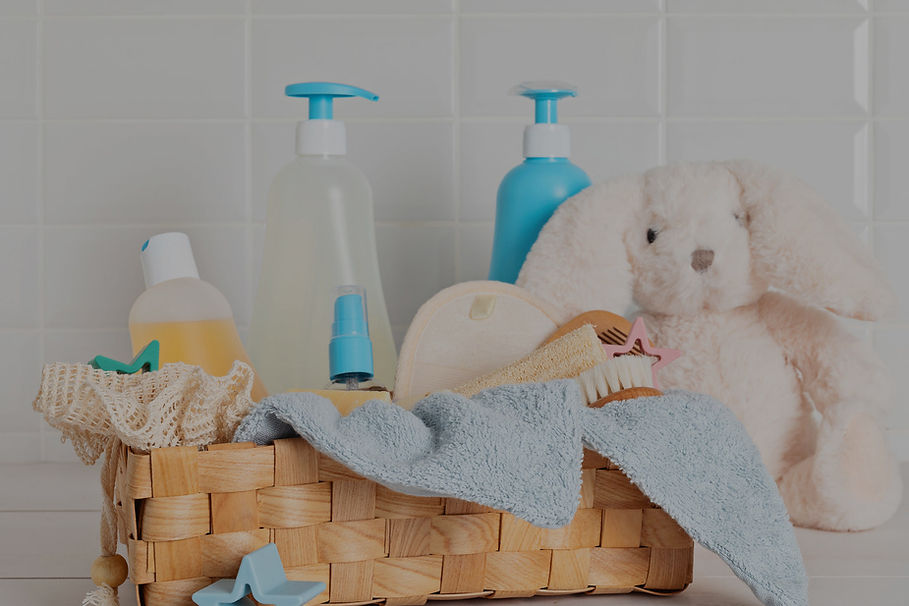A children's spa box including soap and washcloths