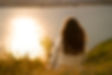 Woman looking at lake