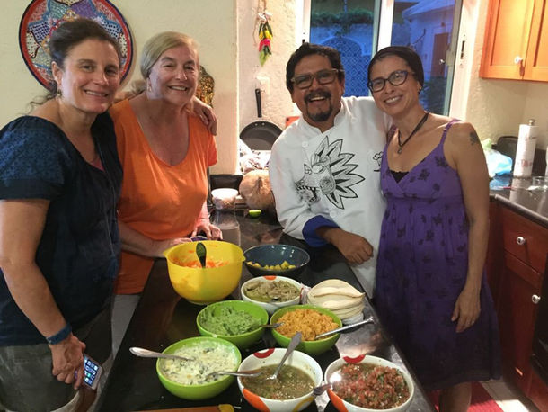 Marco, Sonia, and students