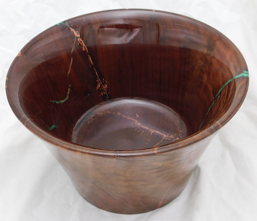 Thumbnail: Curly Walnut with Copper and Malachite Inlay