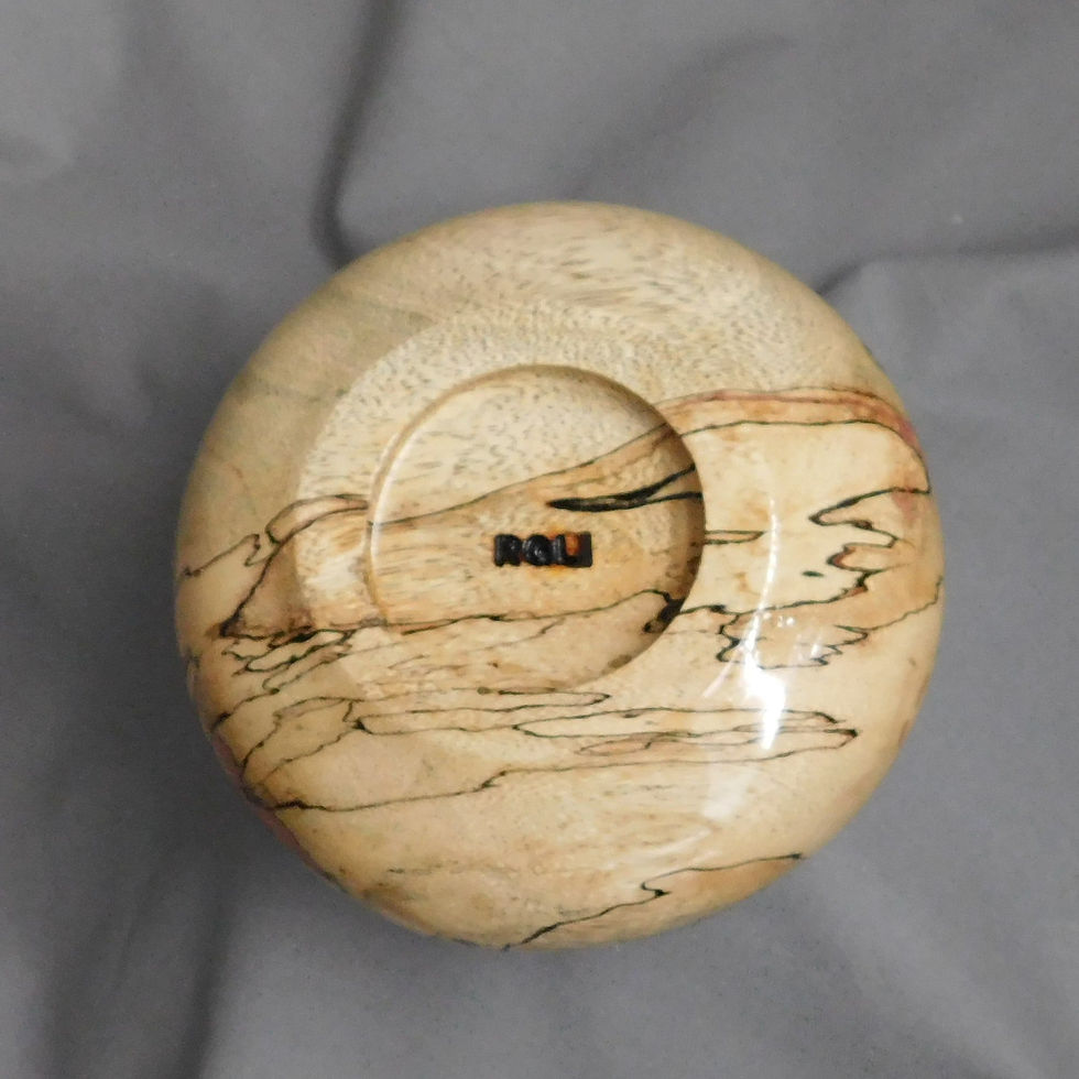 Thumbnail: Spalted Tamarind Vessel with Copper Inlay