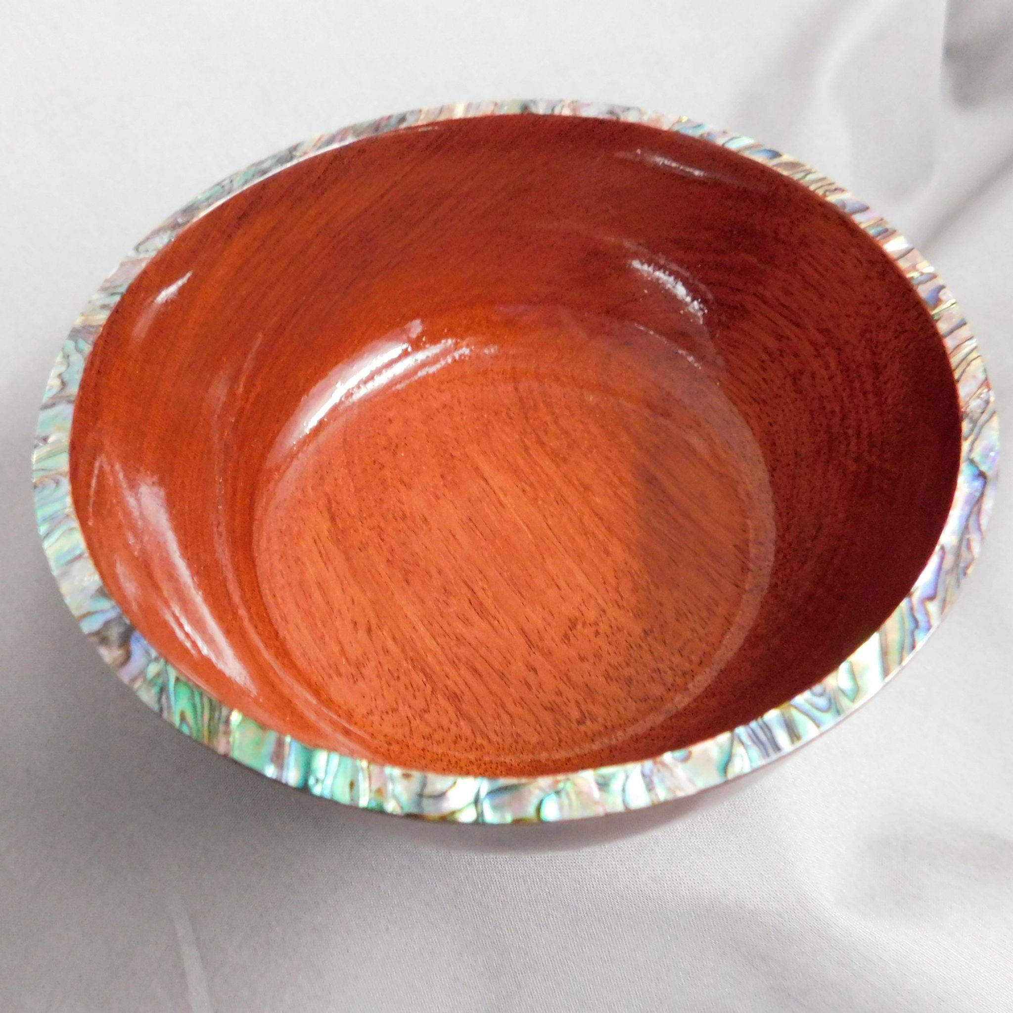 Bubinga Bowl with Abalone Rim