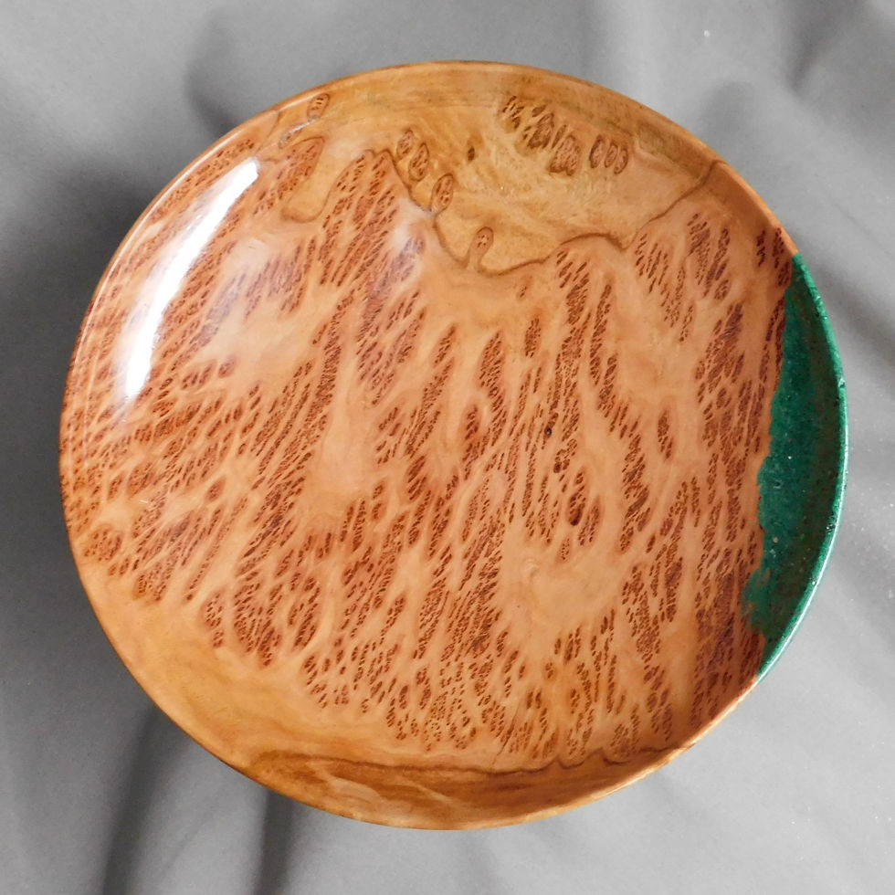 Thumbnail: Australian Coolibah  Bowl with Malachite Inlay