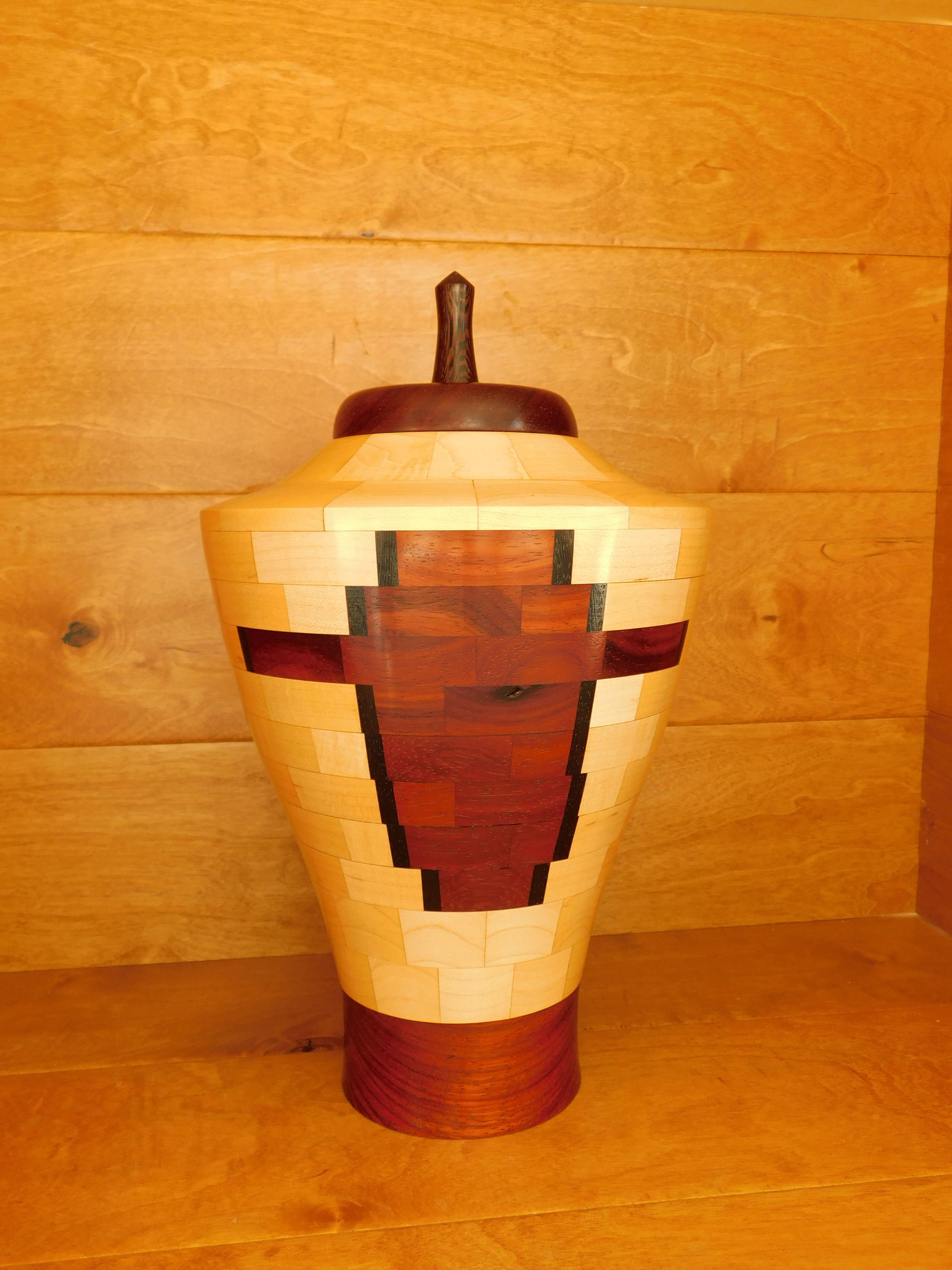 Padauk and Maple Urn