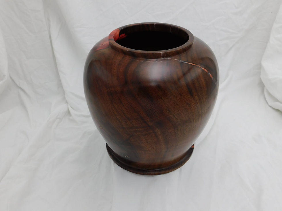 Thumbnail: Walnut Vase with Red Resin and Copper