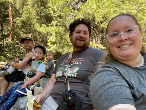 Andy Elizabeth Ethan Nathan Jodie - lunch Church Bowl Picnic Area - Yosemite - September 2