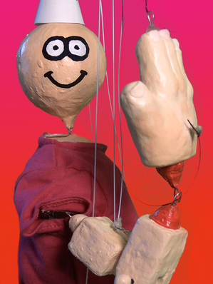 Because marionette puppeteering is such a pivotal form of puppeteering, I decided to design and construct a fully functional marionette, with 12 control points.