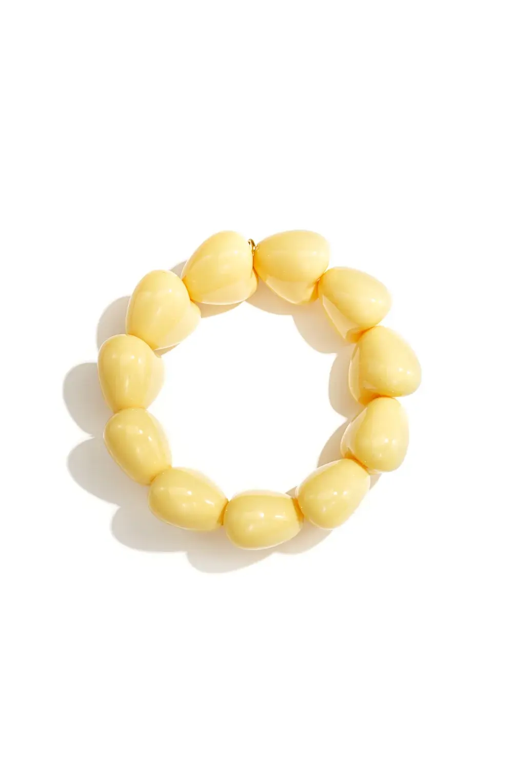 Armband hartjes geel