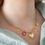 Thumbnail: Ketting hartjes goud