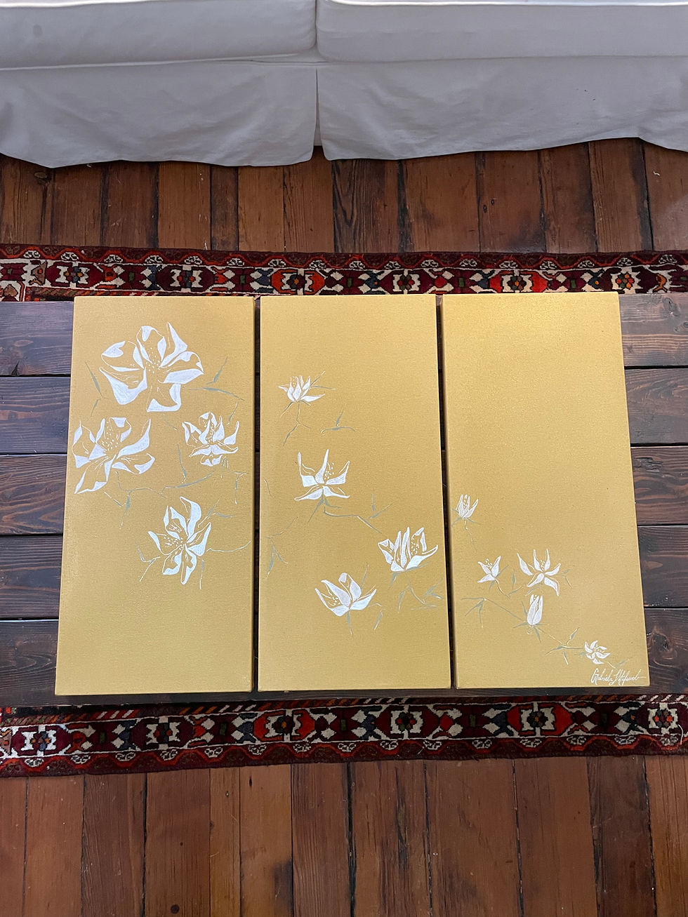 Thumbnail: Three Panel White Magnolia
