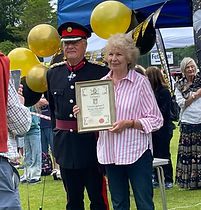 Jenny Silvester receives her freedom of the parish award