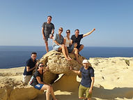 Happy FReediving Yogis on Mushroom Rock