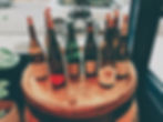 Bouteilles des vins