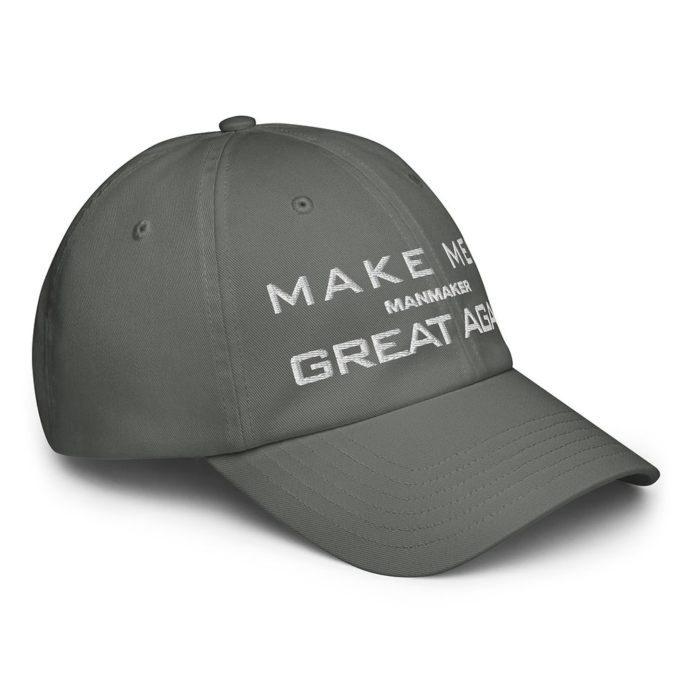 Thumbnail: Make Men Great Again Under Armour Dad Hat_left side | grey