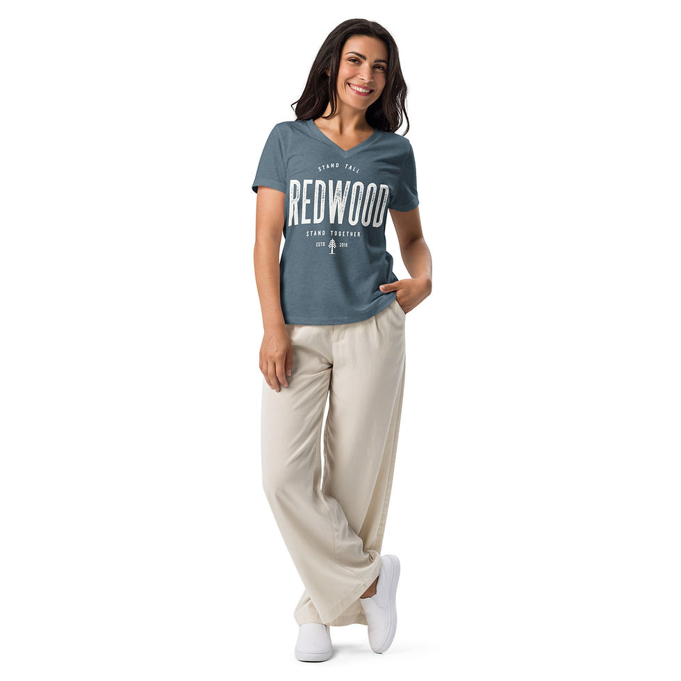 Thumbnail: #Redwood Relaxed V-neck Women's Tee