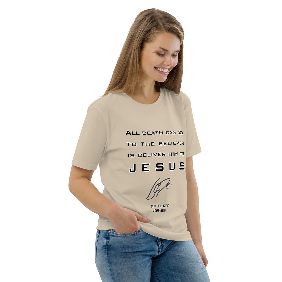 Thumbnail: All Death Can Do #FirstAmendment #Redwood Organic Cotton Unisex Tee