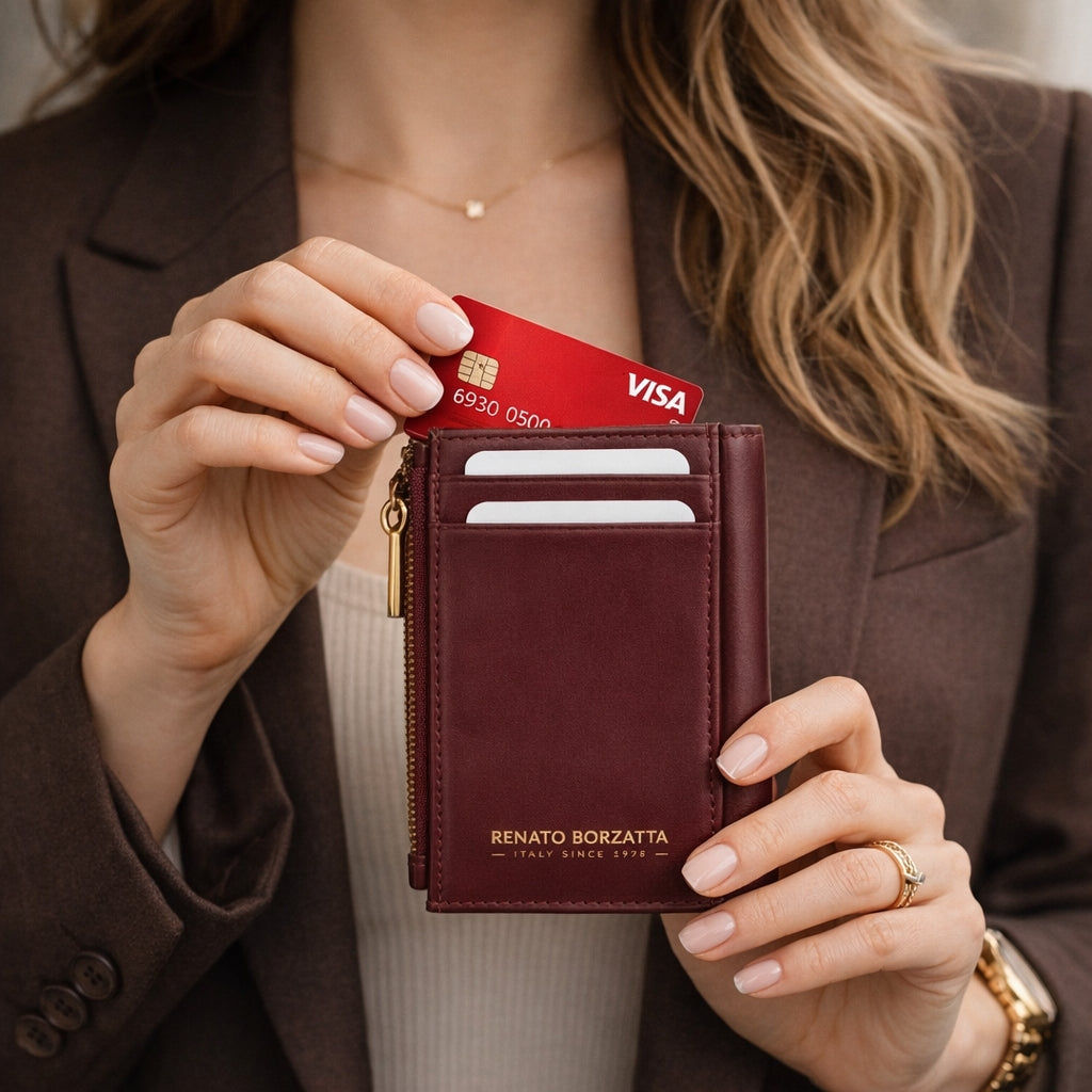 RB1085X | Women's Wallet Made in Italy in Soft Genuine Sauvage Leather. Matte Go