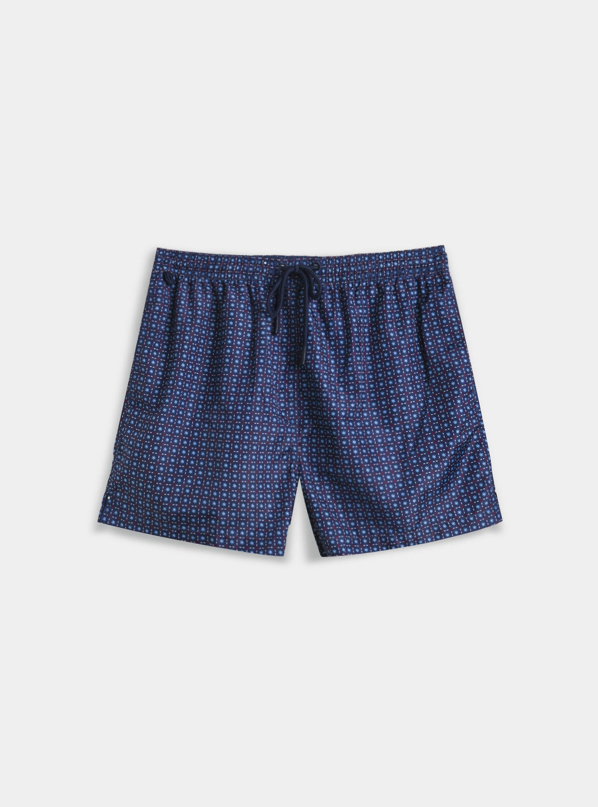 Short de bain bleu marine à motifs