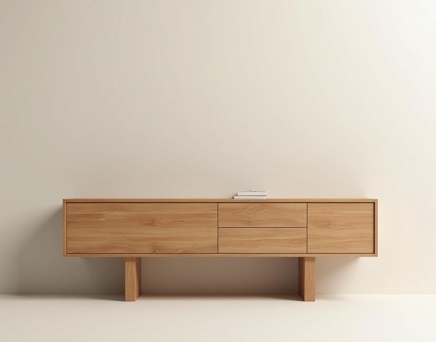 Minimalist Oak Console