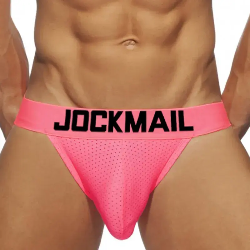 JOCKMAIL Breathable Jockstrap Men Thong Sexy Underwear Men Brief  Male Panties