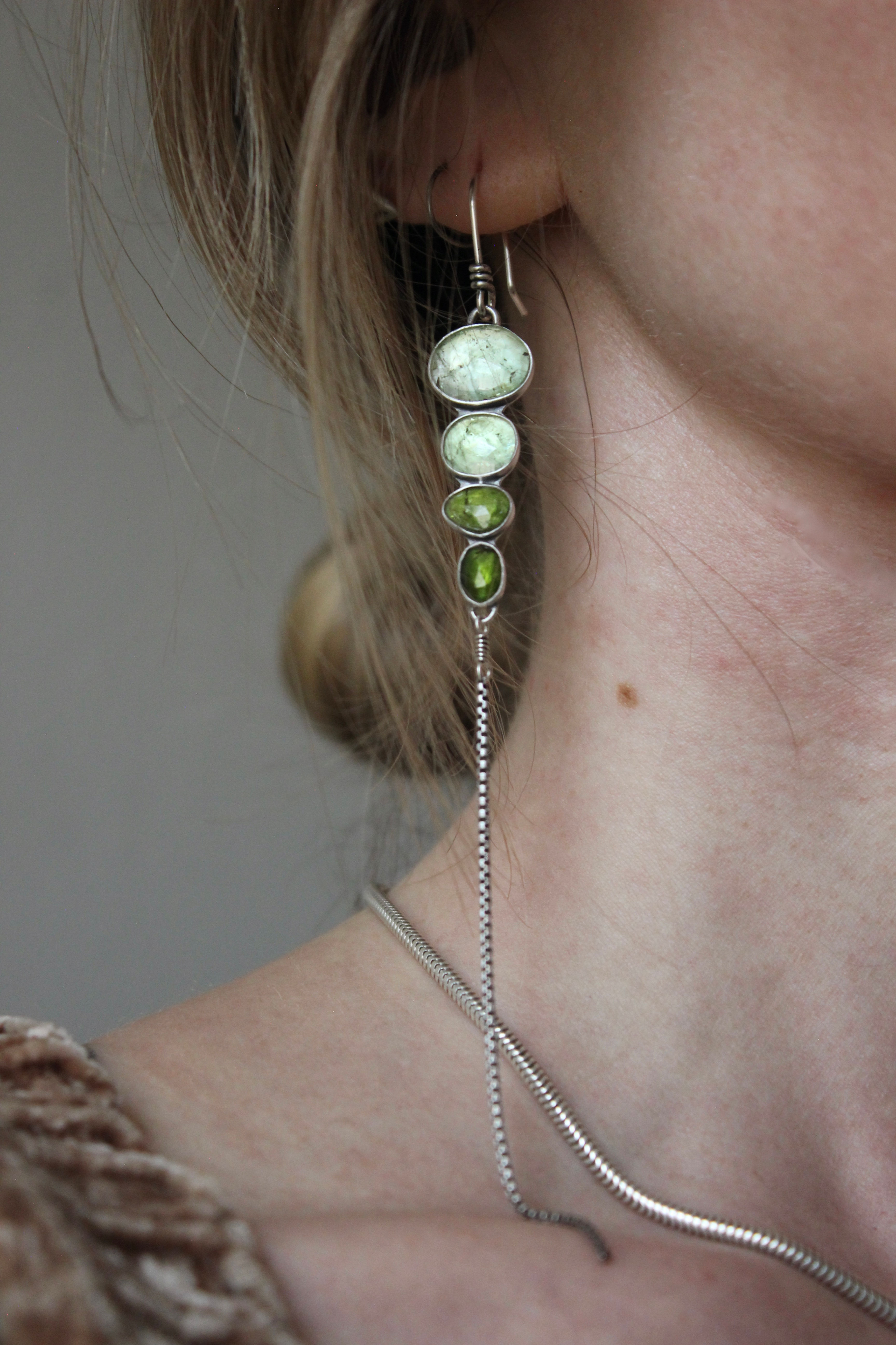 Persephone Shoulder Dusters with Tourmaline