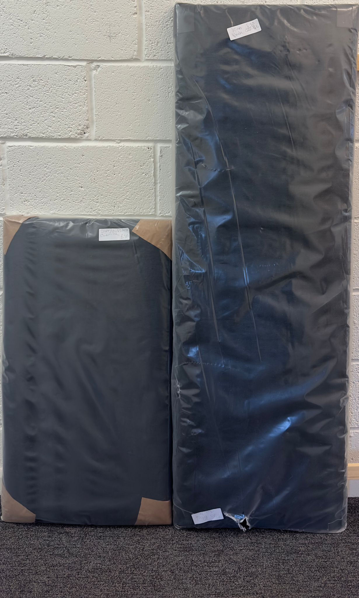 Single - Black Chenille Headboard 