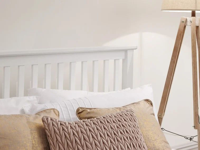 Thumbnail: KING COMO WOODEN OTTOMAN BED FRAME - WHITE