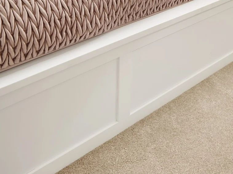Thumbnail: SINGLE COMO WOODEN OTTOMAN BED FRAME - WHITE