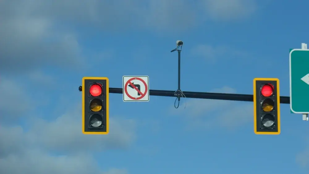 Traffic signals.
