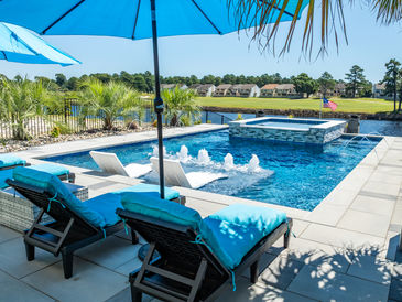 2026 modern hardscape design Grand Strand backyard