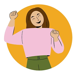 Desenho de uma mulher feliz