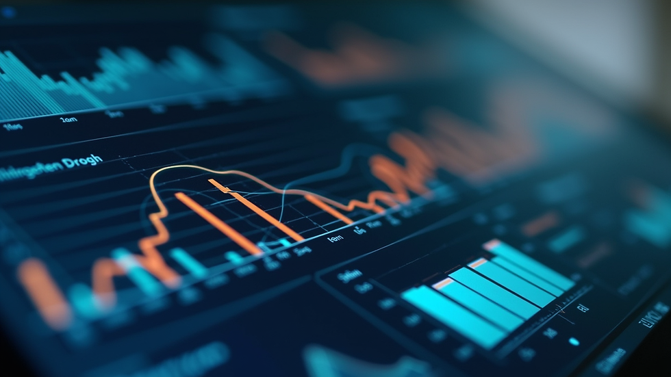 Close-up view of a digital dashboard displaying product lifecycle data