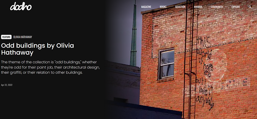 The header of the webpage for my "Odd Buildings" feature in Dodho Magazine.