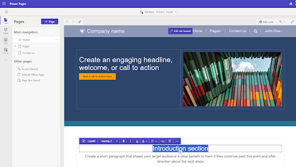Microsoft Power Pages Dashboard