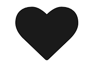 flat black Be Felt Heart icon.png