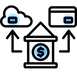 bank in the cloud credit card processing Icon
