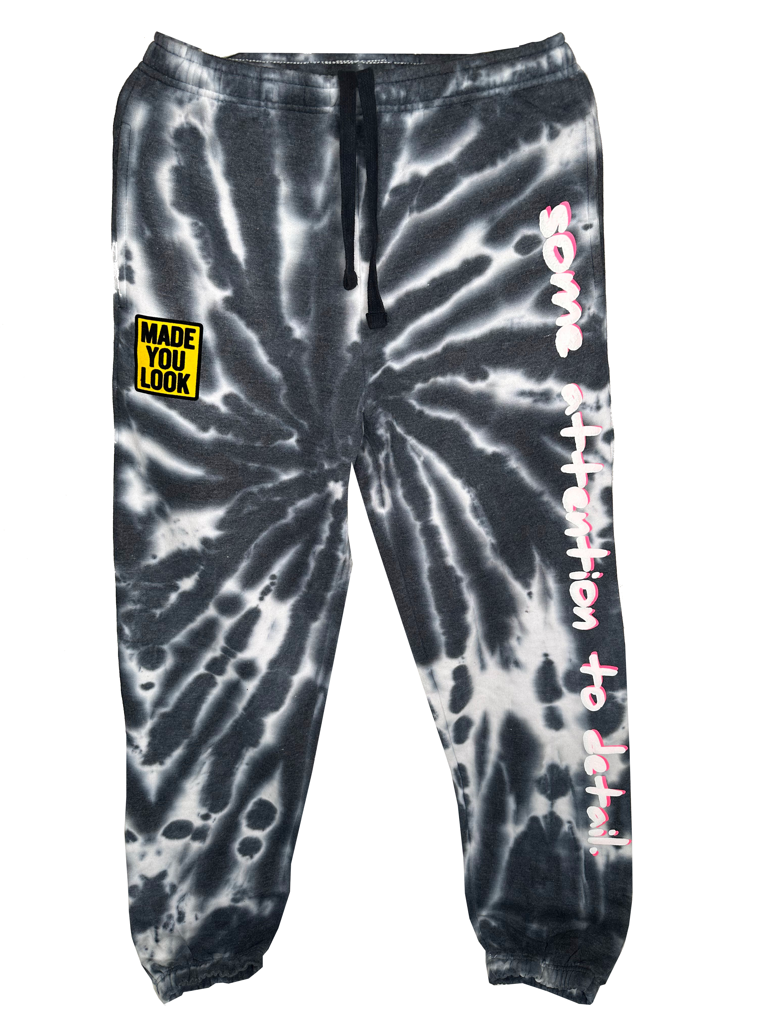 "attention to detail" tie dye sweats