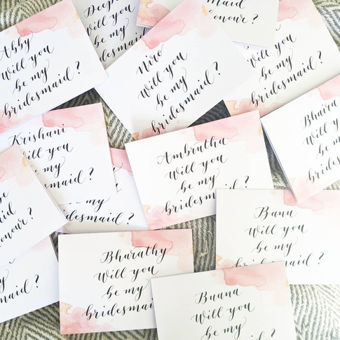 Bridesmaid invitations