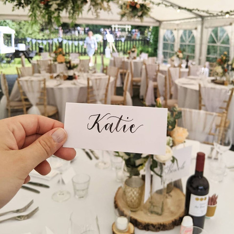 placecard at wedding