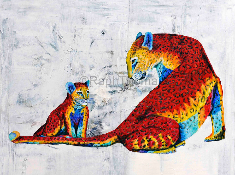 Rainbow Leopard Mother & Cub